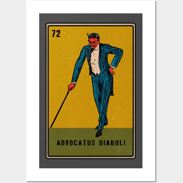 Vintage Devils Advocate Loteria Wall Art by Kujo Vintage